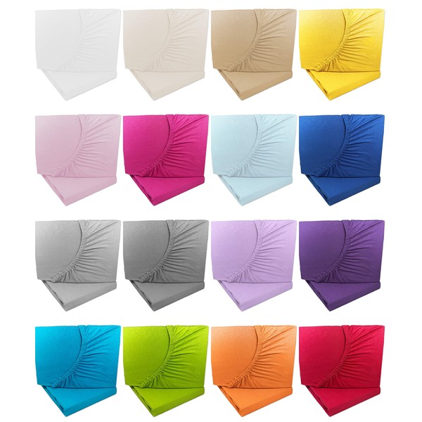 Double Pack Children's Jersey Fitted Sheet 70 x 140 cm