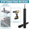 Haiabei 9/16"(12 Inch) Power Nut Driver Nut Runner Hollow Socket