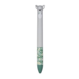 LEGAMI - Click&Clack Pen in Two Colours, 1.2 x 14 cm, Hug Me Theme, Ink Blue and Green, Tip Diameter 1.0 mm, Precise Line Width, Made of Plastic