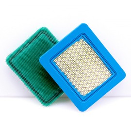 VooGenzek 1 x air filter lawn mower, 491588S lawn mower air filter replacement, air filter cartridge, with 1 x pre-filter, compatible with Briggs & Stratton 491588 491588S 4915885 399959