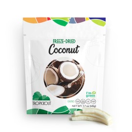 Tropickout Freeze Dried Coconut Fruit Snacks-Experience the Sugar-Free Fruit, Tasty and Healthy, Gluten-Free, Lactose-Free Goodness in Every Quick Snacks (48g) (1.7 oz (unit), Coconut)