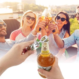 Voyyphixa 5 Pcs Bottle Opener Inserts Kit, Stainless Steel Beer Opener Accessories, Blank Bottle Opener Metal Hardware for Resin Craft, DIY Project