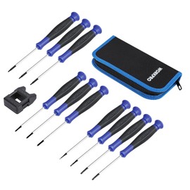 WORKPRO 10-Piece Precision Screwdriver Set with Pouch, Magnetic Small Screwdrivers with Phillips, Slotted, Torx Star, Mini Screwdriver Repair Tool Kit for Eyeglass, Watch, Computer, Laptop, Phone