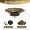 Bird Bath for Outside, Solar Powered Bird Bath Bowl Fountain