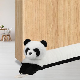 MAGZO Under Door Draft Stopper 36 Inch, Weighted Animal Noise Blocker for Door, Panda Draft Guard with Hook Loops