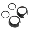 4pcs Carbon Fiber Style Door Midrange Speaker Cover Trims for