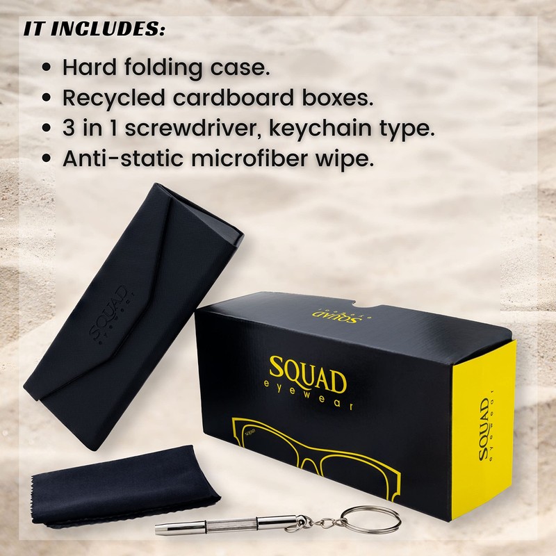SQUAD Sunglasses for Men and Women Round Metal Size Small