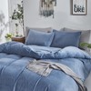 CLOTHKNOW Blue Bedding Duvet Cover Sets King 3Pcs Lake Blue
