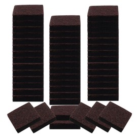 Rierdge 48 Pcs 1”/25mm Square Felt Furniture Pads Self Adhesive Furniture Pads 5mm Thick Brown Anti Scratch Floor Protectors for Furniture Feet Chair Legs