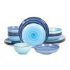 Selamica Ceramic 16-Pieces Dinnerware Set, Ceramic Dishes Set for 4,