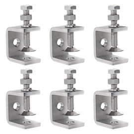 Stainless Steel C Clamps, Pack of 6 Robust C-Clamp Jaw Openings 30 mm, High Performance Woodworking Clip for Clamps, Clamps & Tensioners, Woodworking Tool, DIY