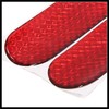 Hihaha 12cmx4cm Car Exterior Reflector Decal Reflective Sticker Red 2pcs