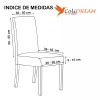 ColiDream 4 Fundas Elástica Cubre Silla Comedor Strech Ajustable Color