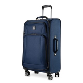 Skyway Epic Softside Medium Checked Luggage - Lightweight Suitcase with Wheels | TSA Approved Travel Bag | Spinner Suitcase | Large Luggage Set with Telescoping Handle, 24 inch, Surf Blue