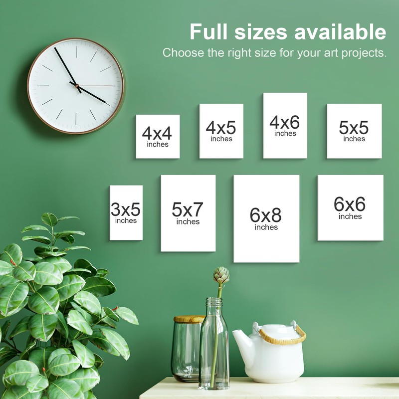PHOENIX Small Painting Canvas Panels 5x5 Inch, 12 Value Pack