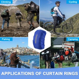 GLOKUUCA Waterproof Backpack Rain Cover - Non-Slip Backpack Cover Hi-Visibility with Vertical Reflective Strap Fits for 65-75L Bag for Biking Outdoor Traveling - XL, Navy Blue