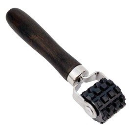 Ewrap Professional Wheel Roller for Auto Audio Sound Deadening Application, Seam Roller for Heat Abatement Mat, with Wood Handle, 3.8 * 18CM