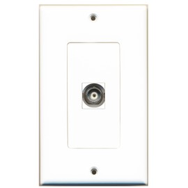 RiteAV - 1 BNC White CCTV Port Wall Plate Decorative
