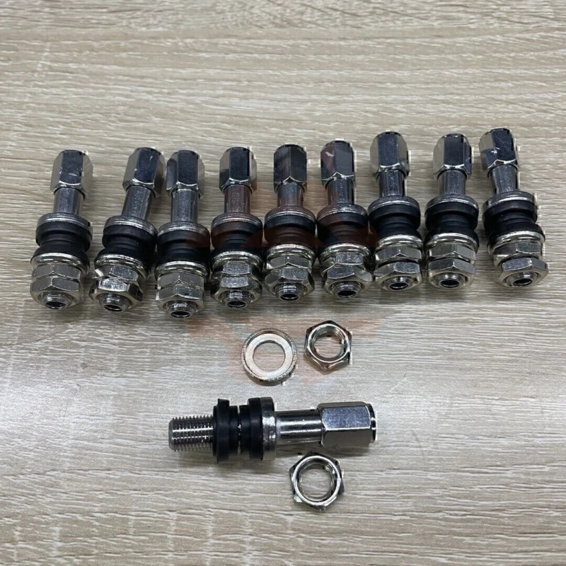 GEARZAAR 10x Stainless Steel Wheel Tire Valve Stems Hight Pressure