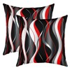 Loussiesd Geometric Throw Pillow Covers 20"x20" Set of 2 Soft