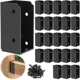 IRENPORU 24PCS 2”x 4” Stainless Steel Deck Railing Brackets Connectors, 2x4 Brackets for Stair Fence Railings Handrail