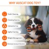 AUSCAT Dog Squeaky Chew Toys, Interactive Rubber Dog Toys for