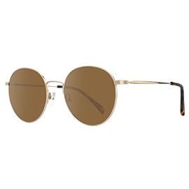 zerOne five - Sunglasses - 915B - Round Sunglasses Unisex, Gold/Green, 52 mm (Gold/Brown), Gold/Brown