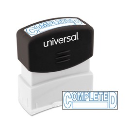 Universal Message Stamp, Completed, Pre-Inked One-Color, Blue Ink (10044)