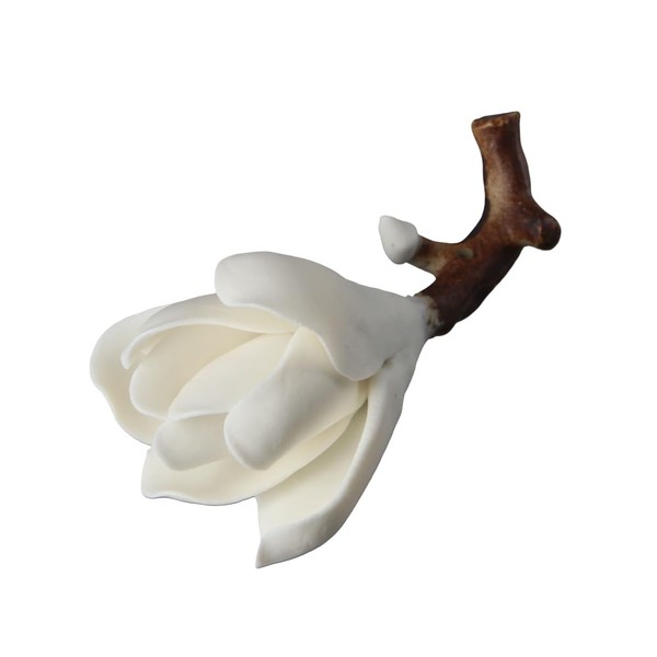 Ceramic Hairbrush Holder Vintage Painting Brush Rest Stand, Magnolia Shape