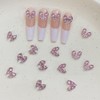 Multiple Shape Pink Nail Rhinestones for Nails Supplies Mini Steel