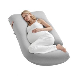 VEVOR Pregnancy Pillow, G-Shaped Maternity Pillow for Sleeping, Full-Body Support Pillow with Removable & Washable Cover, Soft and Breathable Pregnancy Body Pillows for Back, Belly, HIPS, Legs Relief