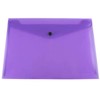 Q-Connect Polypropylene A4 Document Folder - Purple, Pack of 12