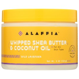 Alaffia Alaffia, Coconut Oil Whipped Shea Butter Wild Lavender, 4 Ounce