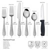 Pfaltzgraff Garland Frost 53-Piece Stainless Steel Flatware Serving Utensil Set