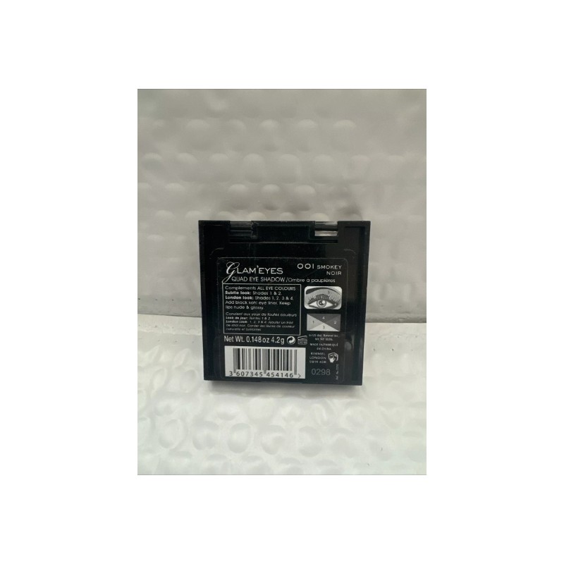 Rimmel London Glam Eyes Quad Eye Shadow #001 Smokey Noir