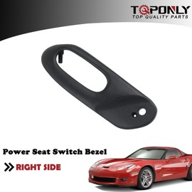 TQPONLY Passenger Side Power Seat Switch Panel Bezel Compatible with 1997-2004 Chevy Corvette C5 Accesorios Replaces 12455427