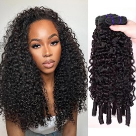 Vanlov 3C4A Burmese Curly Human Hair Bundles 18 20 22 Inch Curly Bundles Unprocessed Burmese Raw Hair Extension Real Human Hair Natural Color Human Hair Weft Extensions