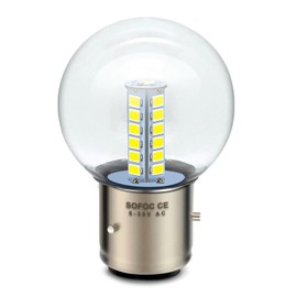 SOFOC BA21D LED Motorcycle Headlight G40 Bulb 6V 12V 24V AC6-30V Compatible 2W 500LM 2835 25SMD High/Low Beam Design White 1Pcs