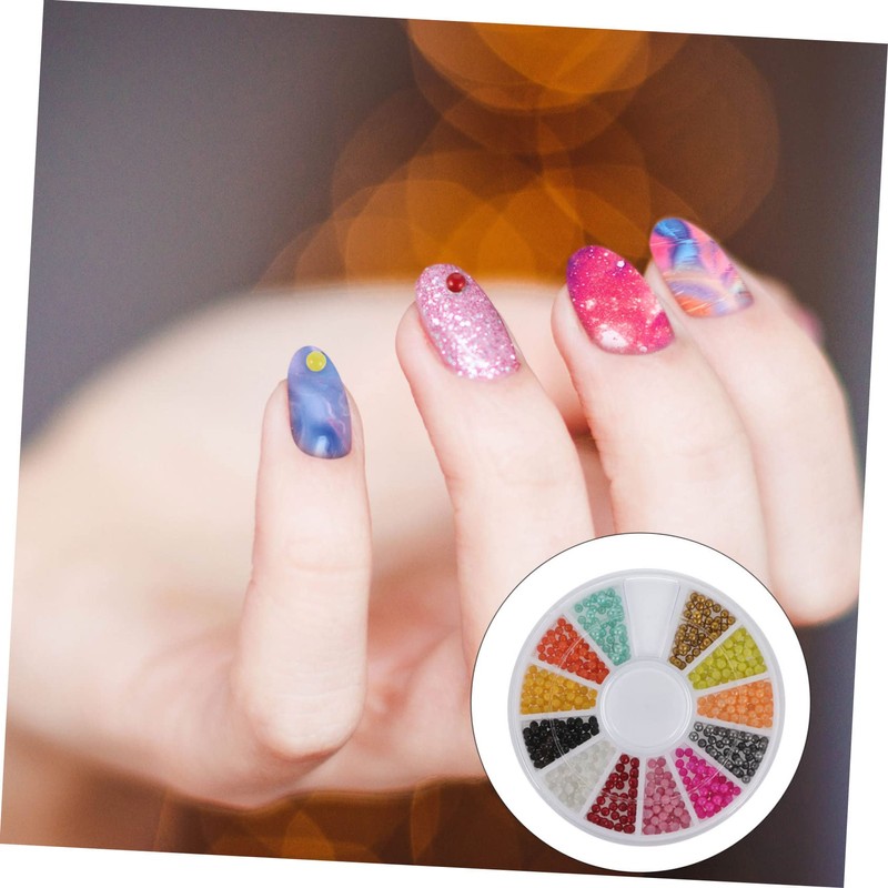 BIUDECO Creative Nail Art Gems Assorted Nail Rhinestones Pearl Beads