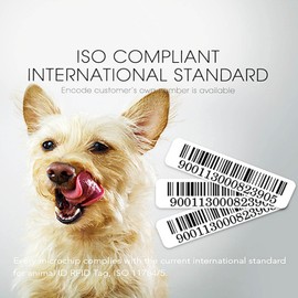 Universal Pet Microchip, 134.2kHz ISO11784/5 FDX-B Pet ID Tags, 15 Bit RFID Microchip Implant Kit for The Management and Tracking of Animals (1PC 2.1 * 12MM)