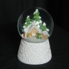 20148 Elegant Snow Globe Hut Magic with White Artificial Stone