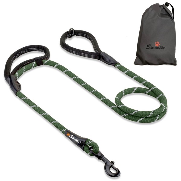 Dog Lead Rope Heavy Duty 2 Padded Handles 5ft for