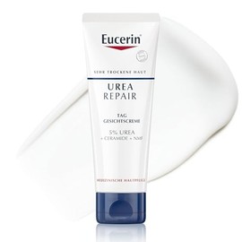 Eucerin UreaRepair 5% Urea Day Face Cream 50 ml, Regenerating Day Cream Moisturises Dry Face Skin for 48 Hours, Moisturising Cream with Urea, Ceramides and Lactate