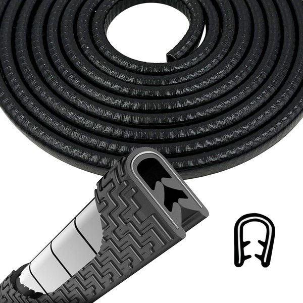 Car Door Mall Anti-Collision Anti-Scratch U-Shaped Door Edge Protector with