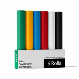 Cricut Smart Vinyl - Vinile permanente, campionatore, 33 x 61 cm, confezione da 6