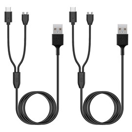 Sankel [2 Pack] Charger for Jugbow/Delupet/Yawpet Dog Training Collar Charging Cable, 2-in-1 Magnetic Charger for DT-61/66/67/68/72/73 Shock Collar and Remote, 3.3FT/100cm Charging Cord