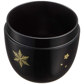 Medium 棗 雪月花 蒔絵 Black Coating Color 蒔絵 Resin Made in Japan 茶道具