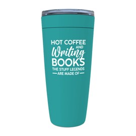 Writer Mint Edition Viking Tumbler 20oz - Hot Coffee Writing Books - Author Book Lovers Caffeine Addict Prompt Writing Freelancer Storyteller Publisher Novelist Literature