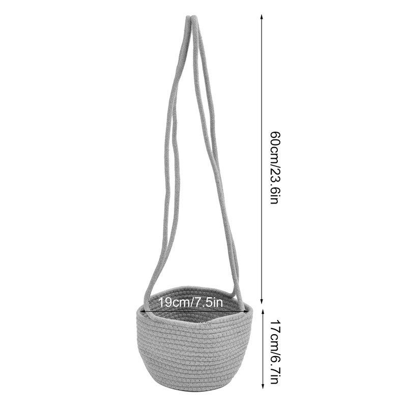 Hanging Basket Cotton Jute Rope Durable Hanging Planter Plant Holder