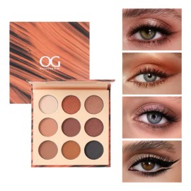Paleta Sombras 9 Colores Tonos Tierra Natural Con Espejo